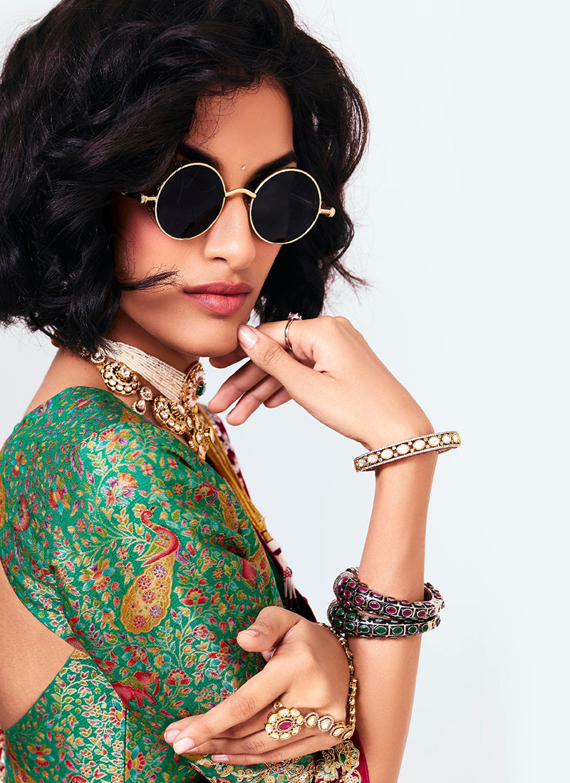 Fancy Silk Wedding Wear Wedding Saree 11 Pieces Catalog