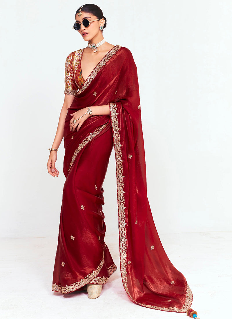 Fancy Silk Wedding Wear Wedding Saree 11 Pieces Catalog