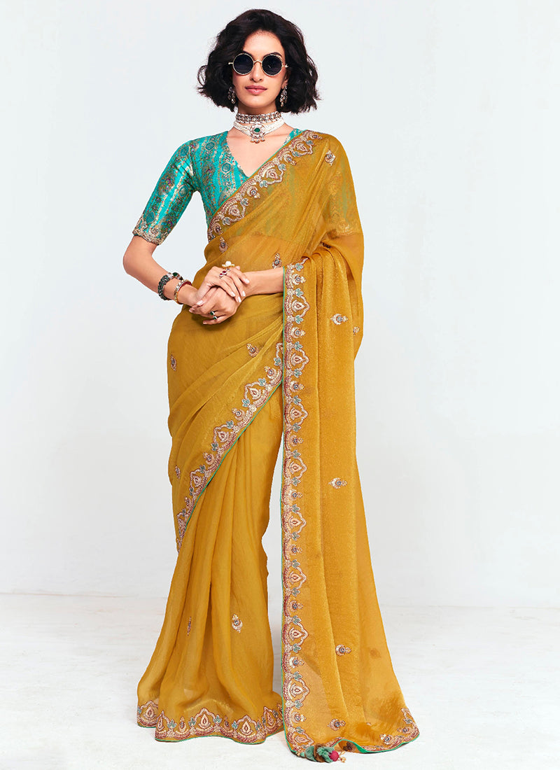 Fancy Silk Wedding Wear Wedding Saree 11 Pieces Catalog