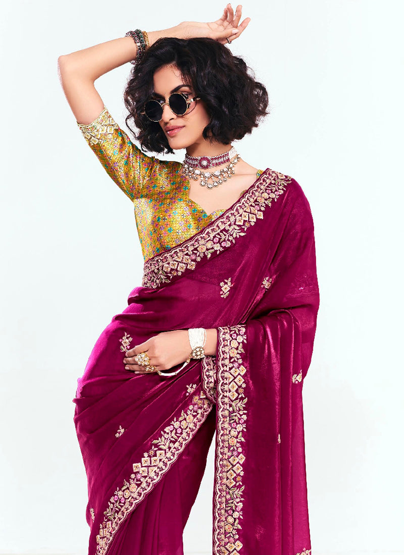 Fancy Silk Wedding Wear Wedding Saree 11 Pieces Catalog