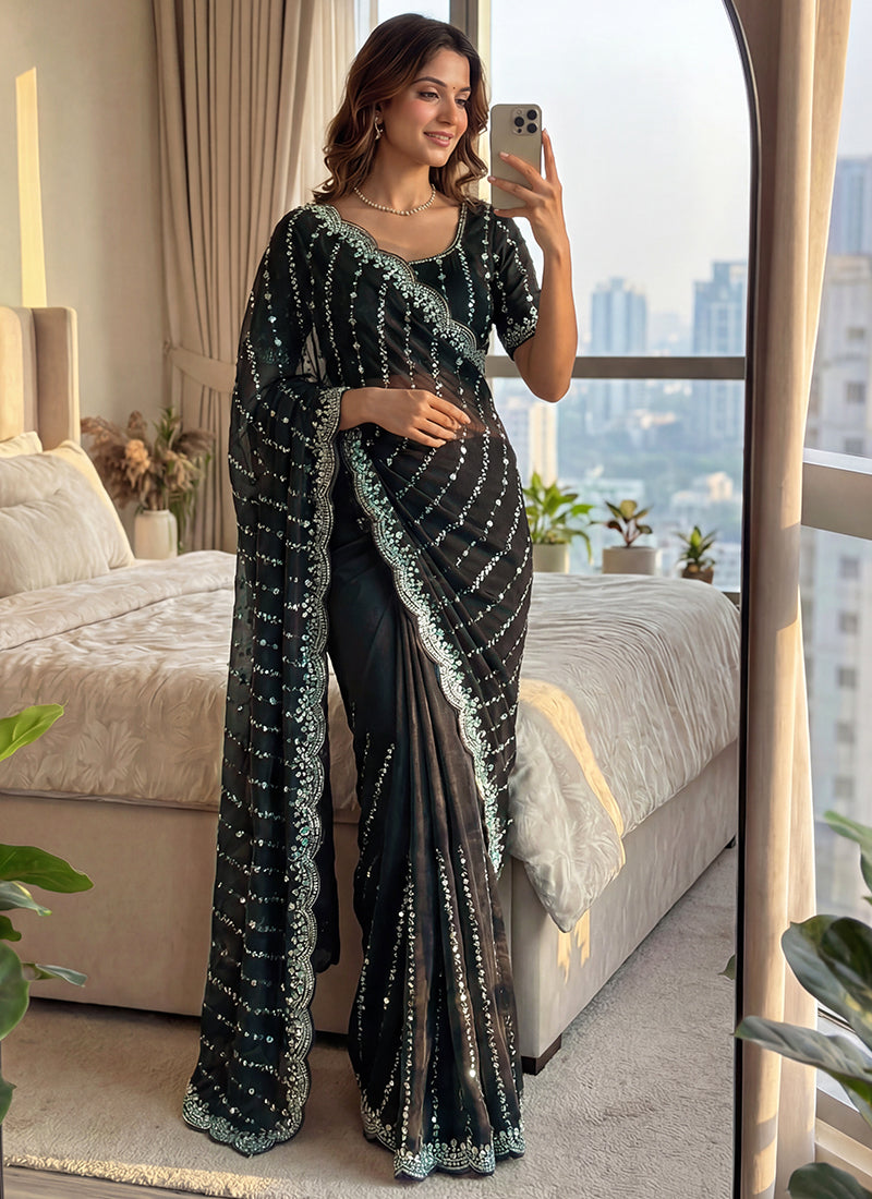 Fendi Satin Festival Wear Saree 10 Pieces Catalog