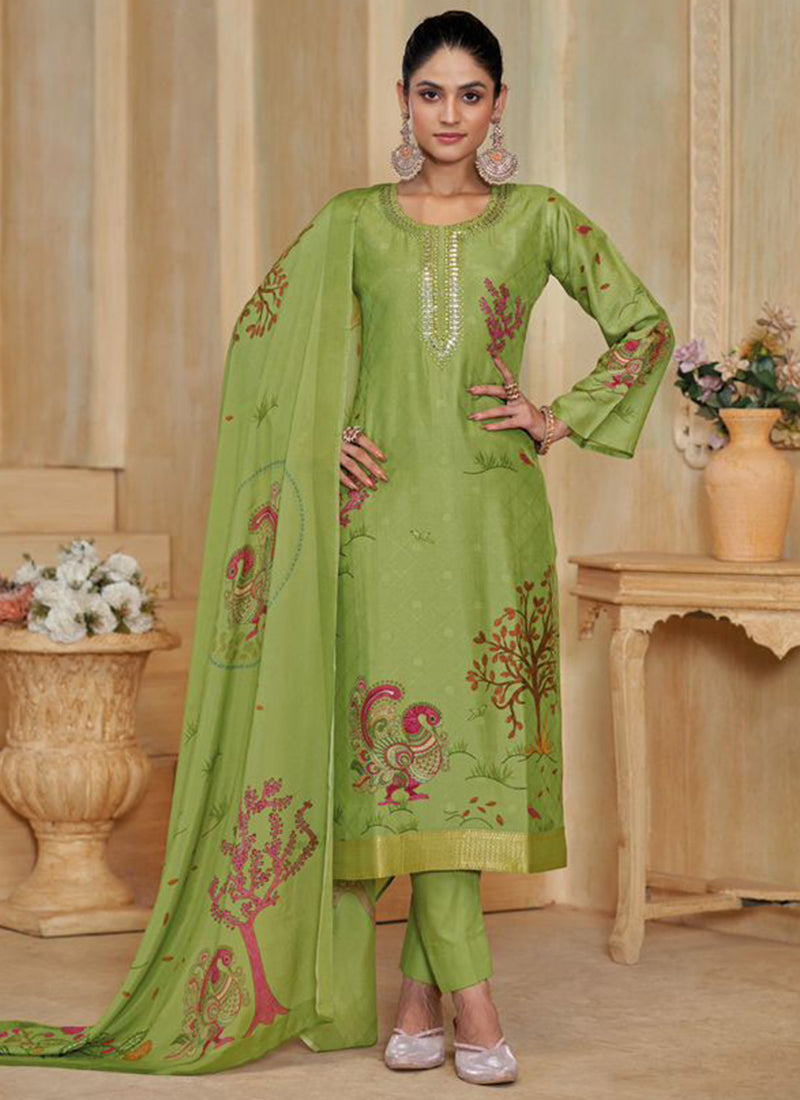 AVANTIKA Pure Silk Digital Print Work Casual Wear Salwar Suit 4 Pieces Catalog
