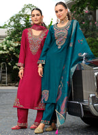 Ibadat Handwork Fancy Viscose Silk Eid Special Readymade Salwar Suit 4 Pieces Catalog