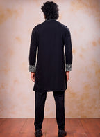 Black Armani  Mirror Work Occasional Wear Readymade Kurta Pajama SW874370