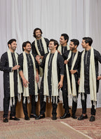 Black Art Silk Patten Pcs Occasional Wear Readymade Kurta Pajama With Stole SW428469