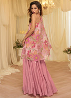 Baby Pink Viscose  Embroidery Work Party Wear Readymade Designer Suit SW463754