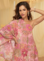 Baby Pink Viscose  Embroidery Work Party Wear Readymade Designer Suit SW463754