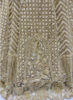 Beige Net Sequins Work  Wedding Wear Lehenga Choli SW600054