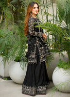 Faux Georgette Black Eid Wear Embroidery Work Readymade Pakistani Suit