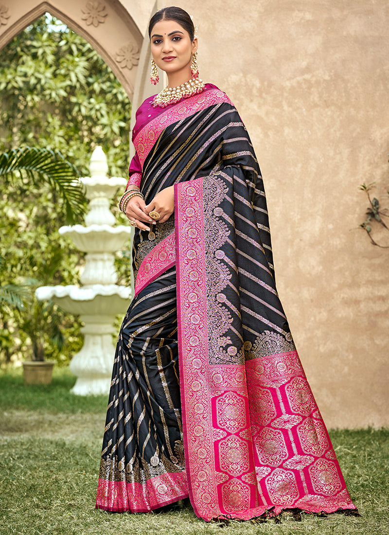 Banarasi Silk Occasional Wear Saree 4 Pieces Catalog