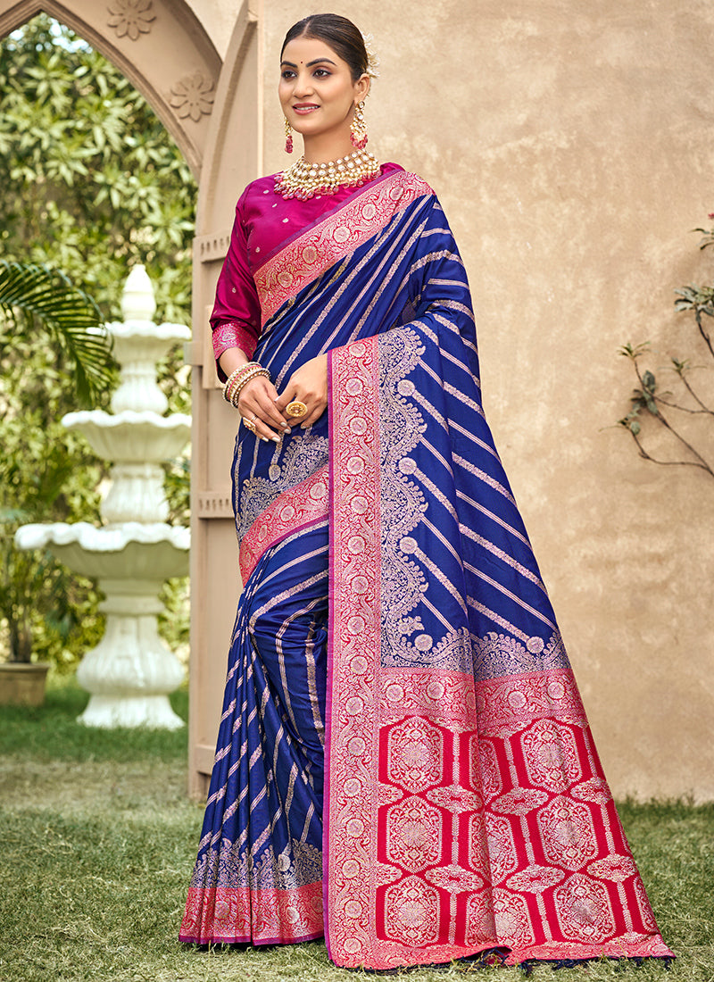 Banarasi Silk Occasional Wear Saree 4 Pieces Catalog