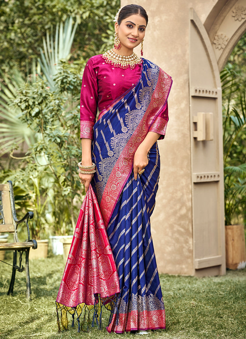 Banarasi Silk Occasional Wear Saree 4 Pieces Catalog