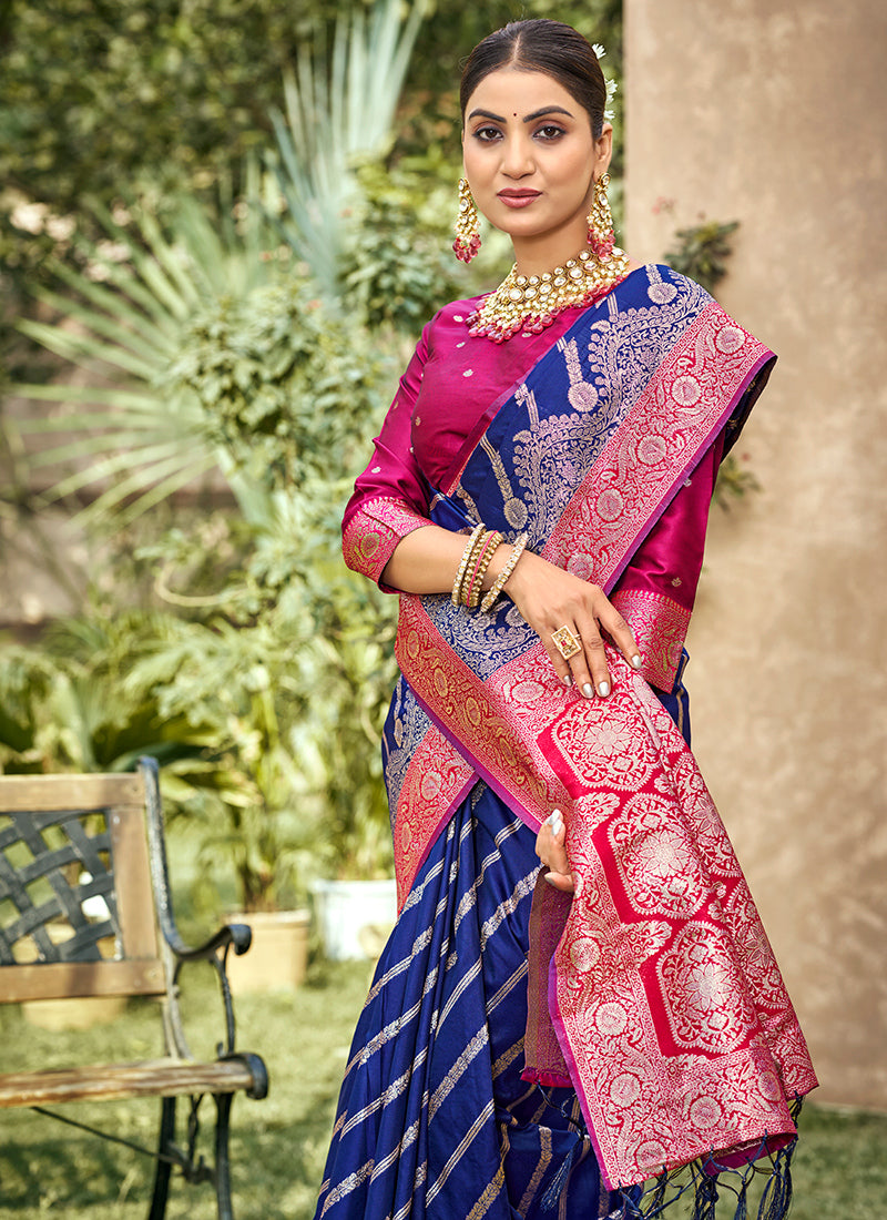 Banarasi Silk Occasional Wear Saree 4 Pieces Catalog