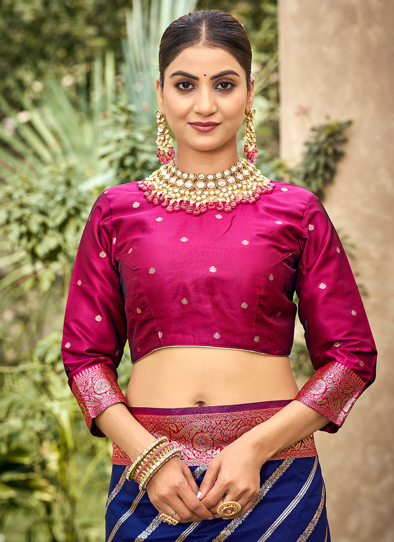 Banarasi Silk Occasional Wear Saree 4 Pieces Catalog