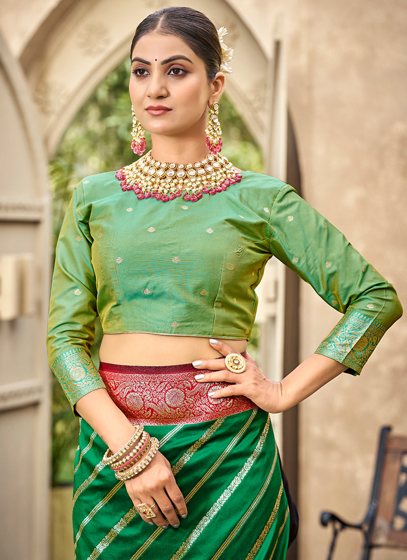 Banarasi Silk Occasional Wear Saree 4 Pieces Catalog