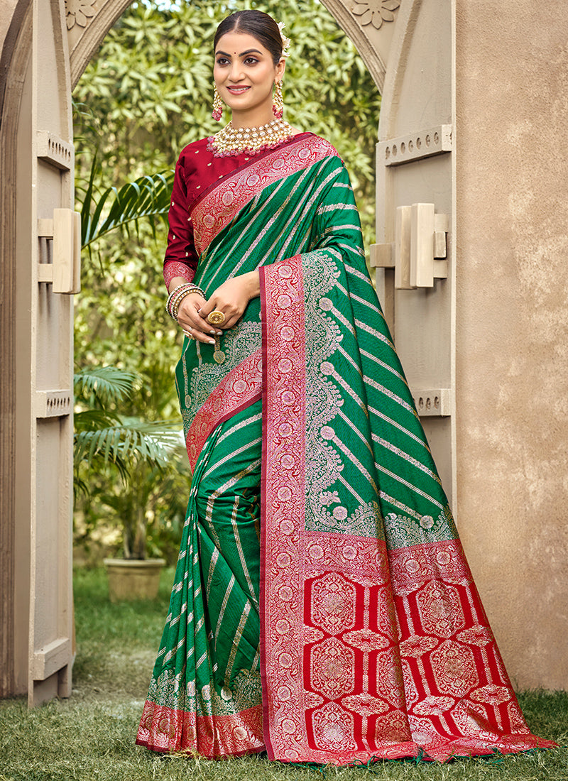 Banarasi Silk Occasional Wear Saree 4 Pieces Catalog