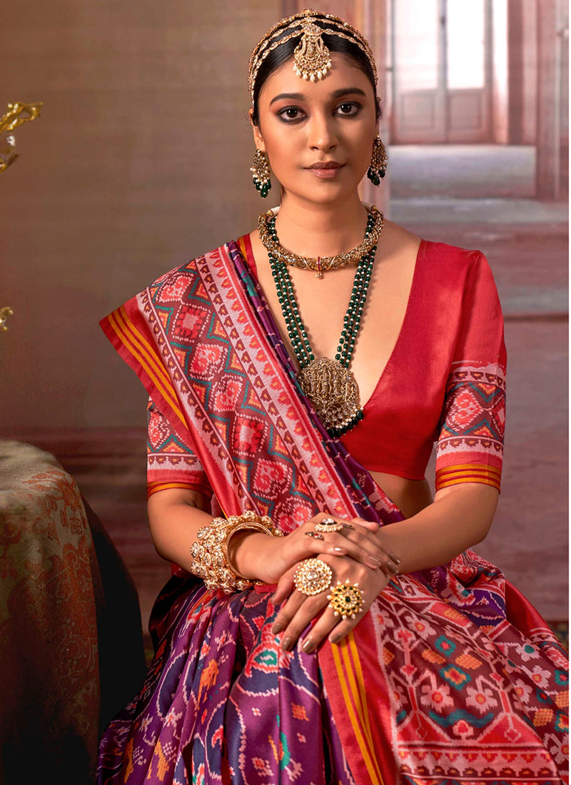 Pv Silk Multi Color Festival Wear Printed Work Saree