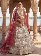 Off White Silk Embroidery Work Wedding Wear Lehenga Choli SW937070