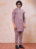 Navy Blue Armani  Mirror Work Occasional Wear Readymade Kurta Pajama SW535432