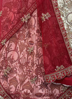 Off White Silk Embroidery Work Wedding Wear Lehenga Choli SW130188