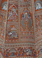 Orange Gadhwal Silk Embroidery Work Wedding Wear Lehenga Choli SW584402