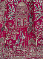 Rani Pink Gadhwal Silk Embroidery Work Wedding Wear Lehenga Choli SW350271