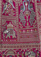 Rani Pink Gadhwal Silk Embroidery Work Wedding Wear Lehenga Choli SW746994