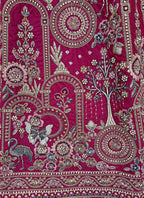 Rani Pink Silk Embroidery Work Wedding Wear Lehenga Choli SW920994