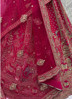 Rani Pink Silk Embroidery Work Wedding Wear Lehenga Choli SW237896