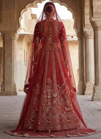 Red  Silk Embroidery Work Wedding Wear Lehenga Choli SW230973