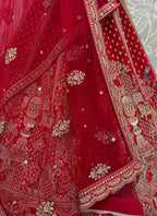 Red  Silk Embroidery Work Wedding Wear Lehenga Choli SW230973