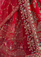 Red Silk Embroidery Work Wedding Wear Lehenga Choli SW125995