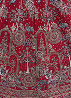 Red Silk Embroidery Work Wedding Wear Lehenga Choli SW391519