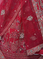 Red Silk Embroidery Work Wedding Wear Lehenga Choli SW391519