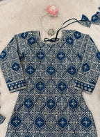 Teal Blue Faux Georgette  Embroidery Work Occasional Wear Readymade Lehenga Skirt SW251884