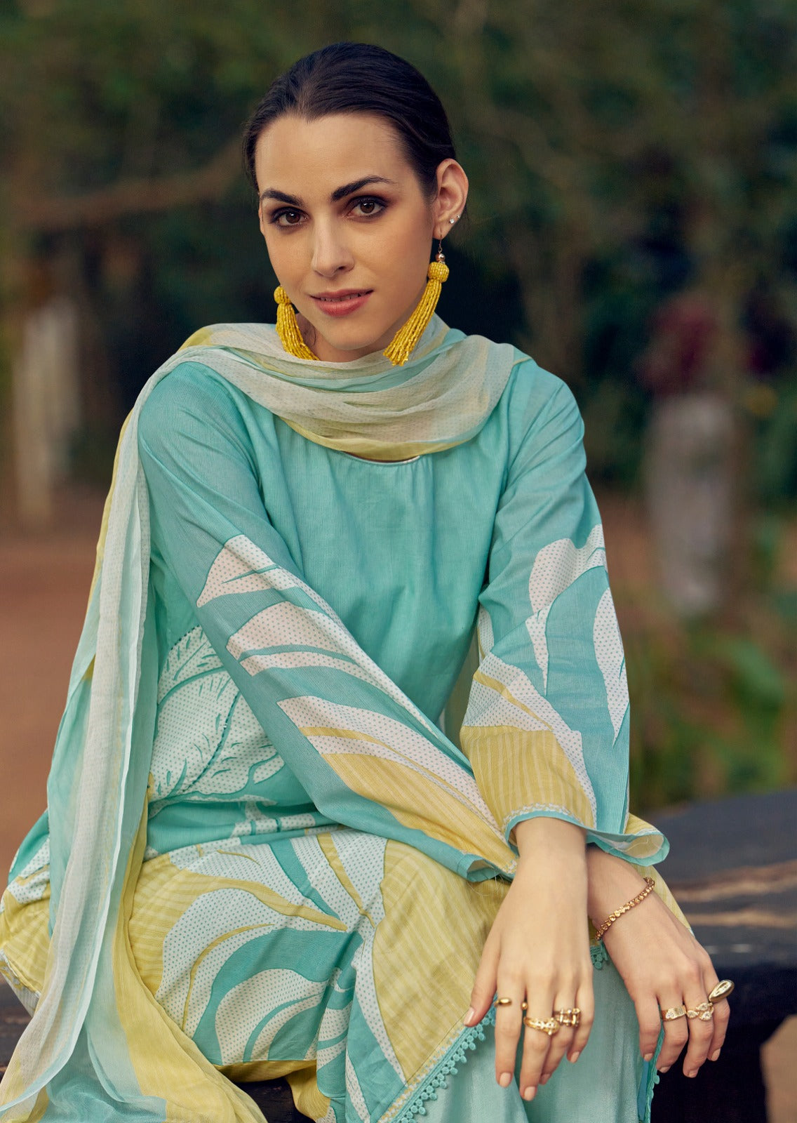 SAFINA Lawn  Cotton With DIgital Printed Festival Wear Unstitched Salwar Suit 6 Piece Cataloge