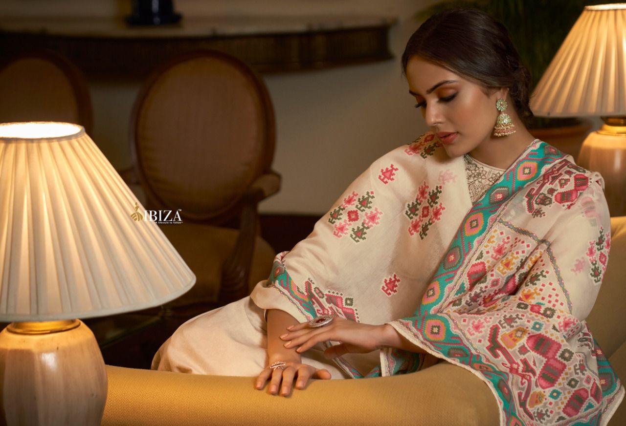 IBIZA CAMRIC COTTON Festival Wear Embroidery Work Unstitched Salwar Suit 8 piece Cataloge