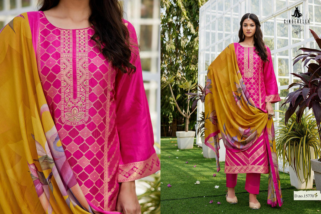 ASHKI Pure Rancard Silk Occasional Wear Unstitched Salwar Suit 4 Pieces Catalog