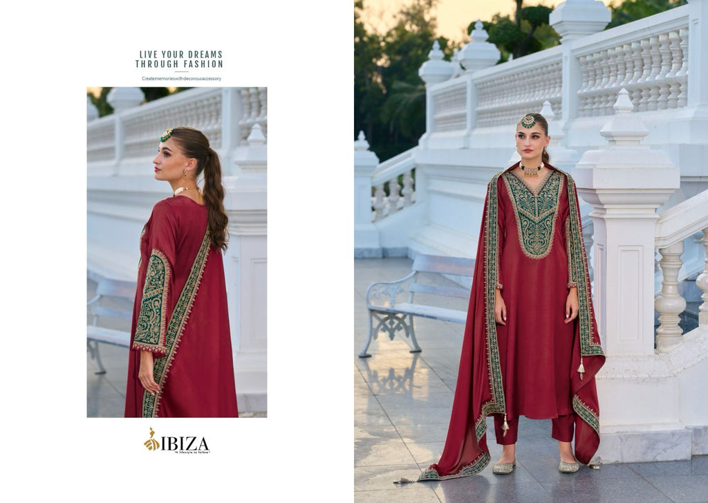 RASM Pure Gajji Silk Eid Wear Unstitched Salwar Suit 4 Pieces Catalog