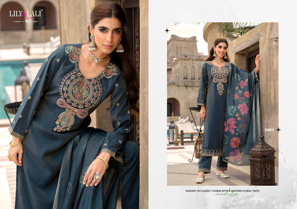 Ariana Simmer Silk Hand Work Festive Wear Redymade Saiwar Suite 4 Piece Cataloge