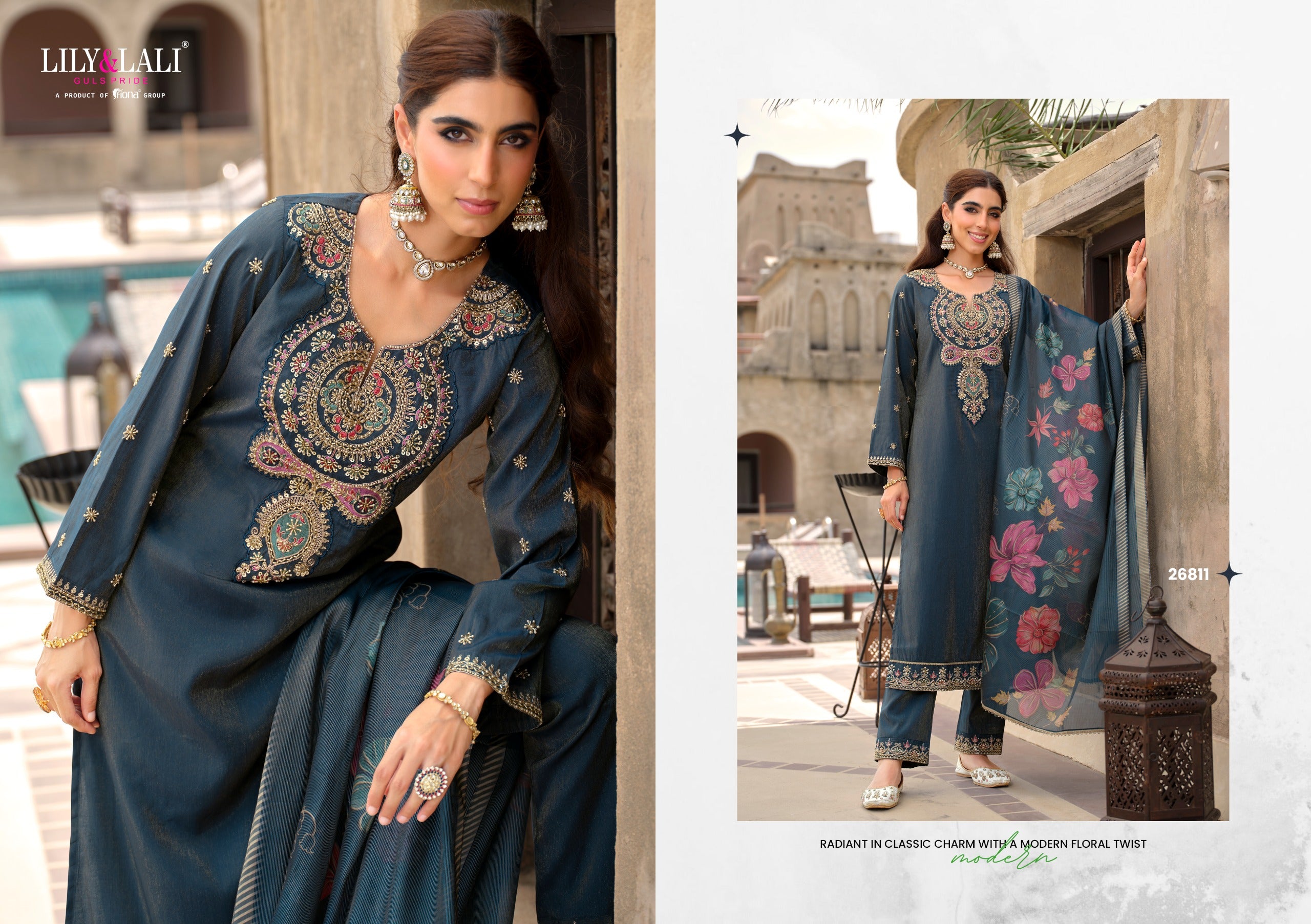 Ariana Simmer Silk Hand Work Festive Wear Redymade Saiwar Suite 4 Piece Cataloge