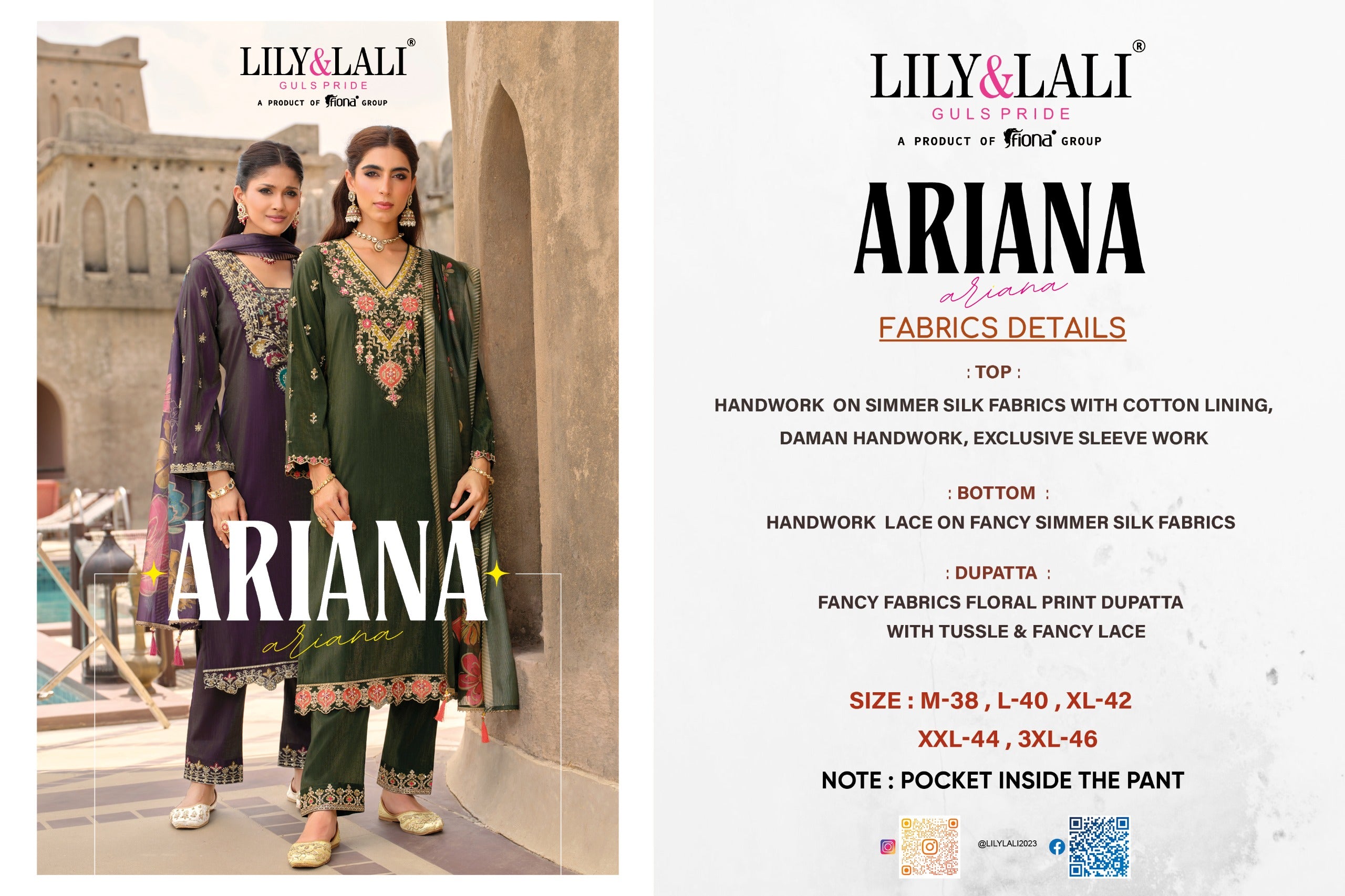 Ariana Simmer Silk Hand Work Festive Wear Redymade Saiwar Suite 4 Piece Cataloge