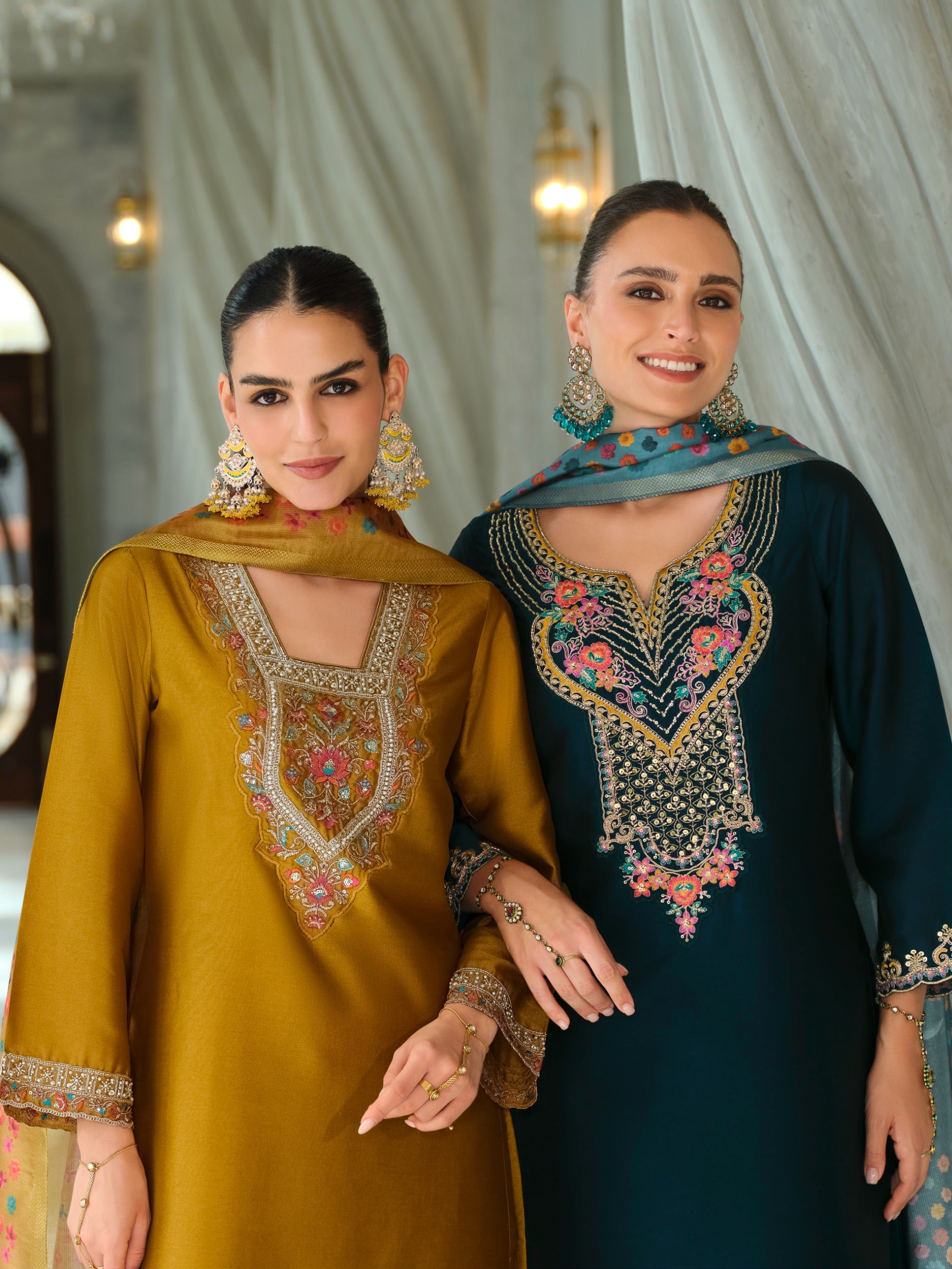 Monica Fancy Silk Hand Work Festival Wear  Readymde Salwar Suit 4 Catalogue