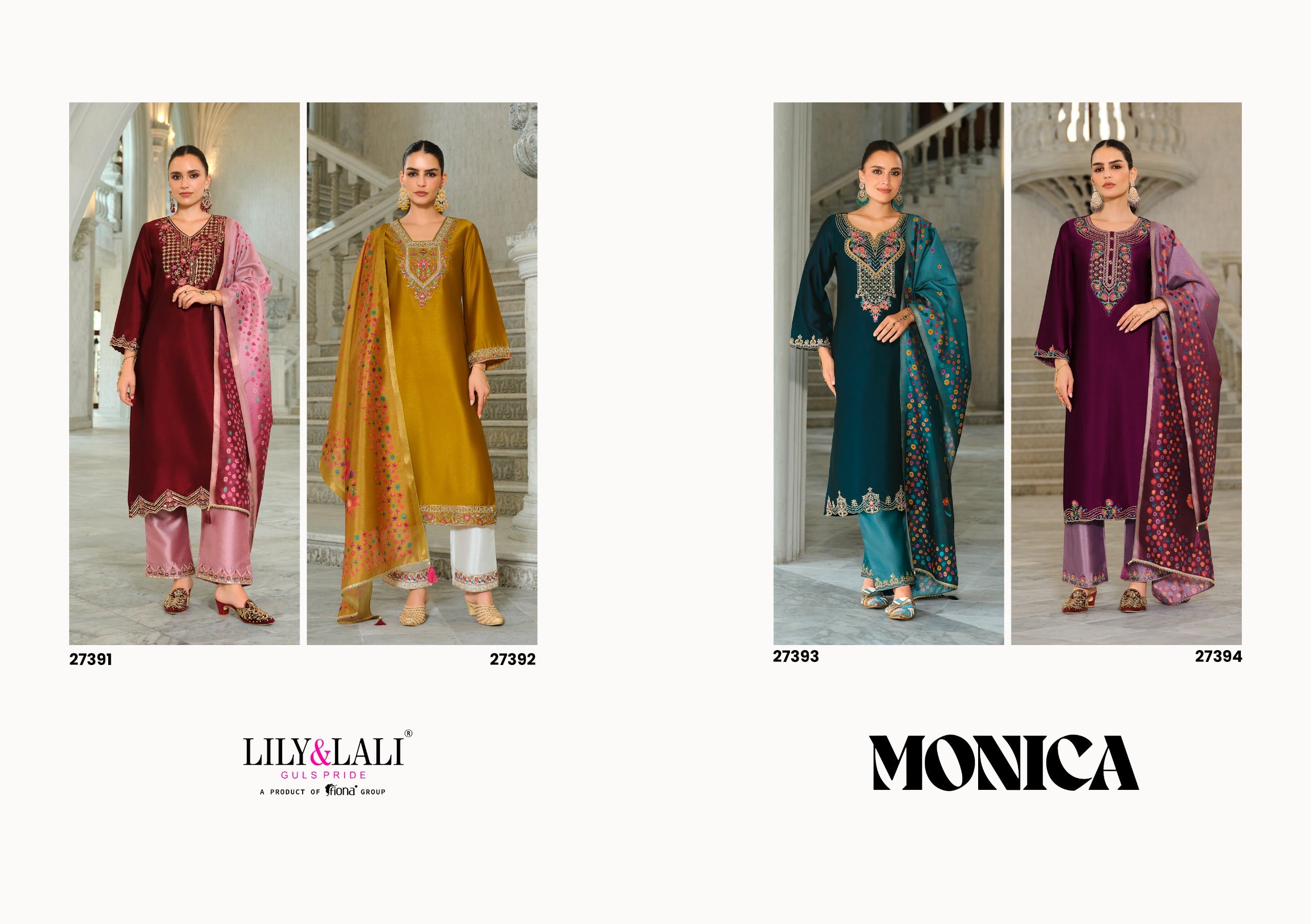 Monica Fancy Silk Hand Work Festival Wear  Readymde Salwar Suit 4 Catalogue