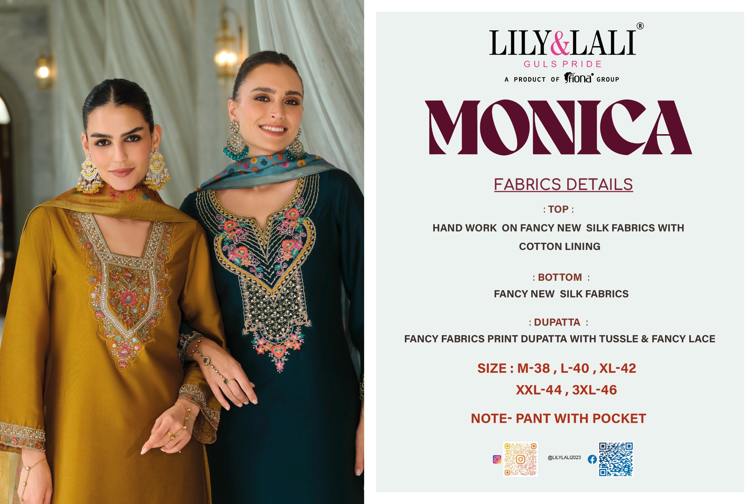 Monica Fancy Silk Hand Work Festival Wear  Readymde Salwar Suit 4 Catalogue