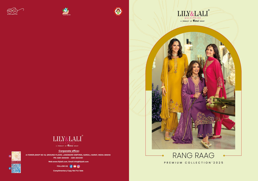 Rang Raag Viscose Silk Embroidery And Hand Work Festive Wear Readymade Salwar Suit 4 Piece Catalogue