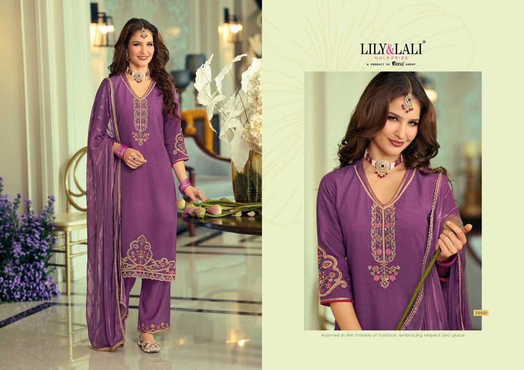 Rang Raag Viscose Silk Embroidery And Hand Work Festive Wear Readymade Salwar Suit 4 Piece Catalogue