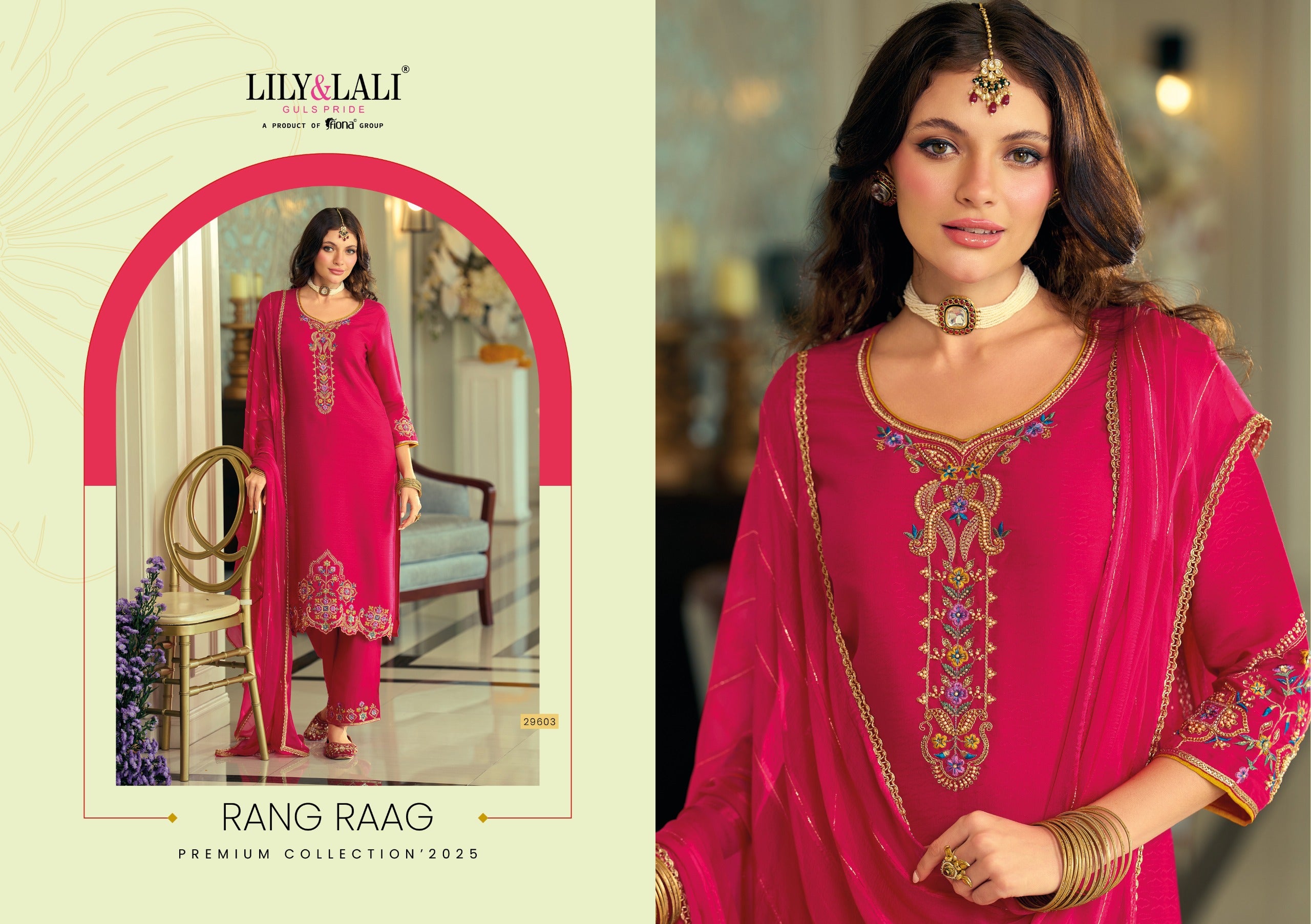 Rang Raag Viscose Silk Embroidery And Hand Work Festive Wear Readymade Salwar Suit 4 Piece Catalogue