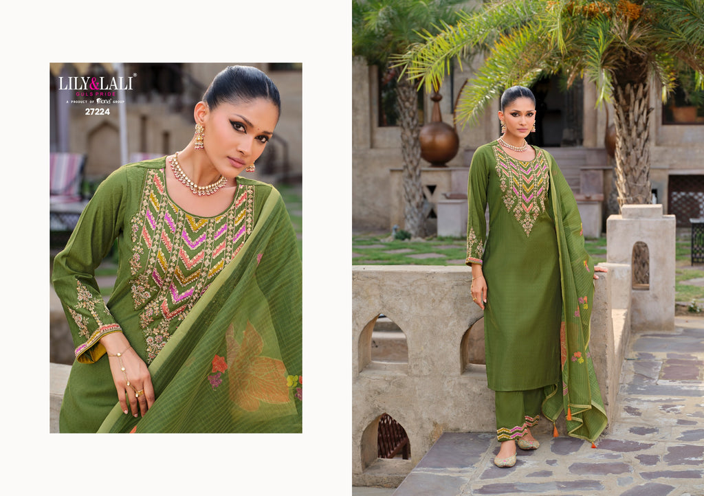 Deepika Handwork Silk Occasional Wear Readymade Salwar Suit 4 Pieces Catalog