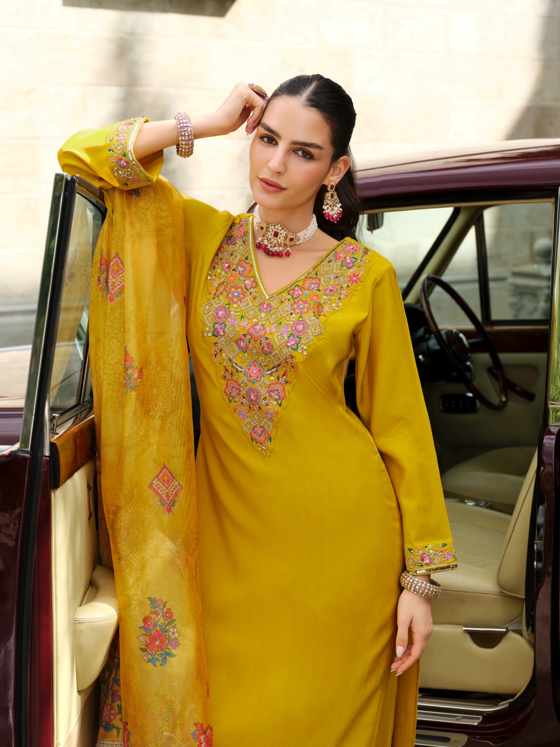Ibadat Handwork Fancy Viscose Silk Eid Special Readymade Salwar Suit 4 Pieces Catalog